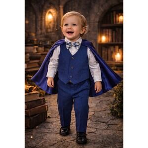 Gilderoy Lockhart Toddler Harry Potter Wizard Blue 18M Suit Cape Outfit Costume